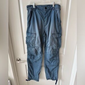 Free People Blue Cargo Pants